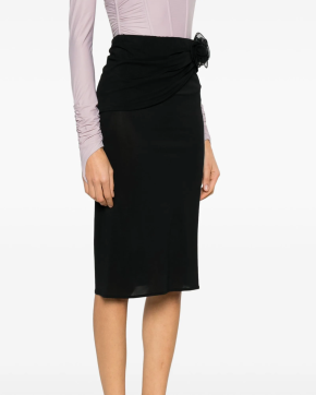 Magda Butrym Floral-Appliqué Pencil Skirt 2