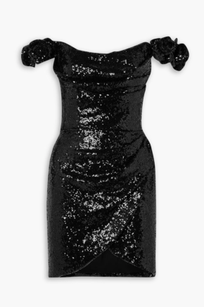 Costarellos  Sequin-Embellished Vespera Mini Dress 3