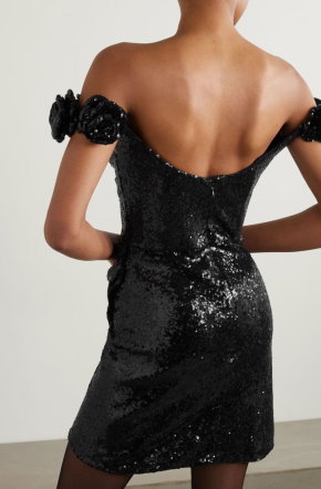 Costarellos  Sequin-Embellished Vespera Mini Dress 4