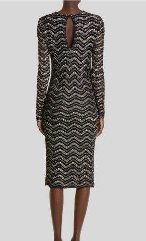 St. John Striped Midi Length Dress 4