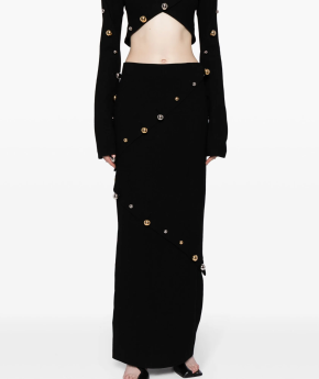 A.W.A.K.E. Mode Buttoned Pencil Skirt 2