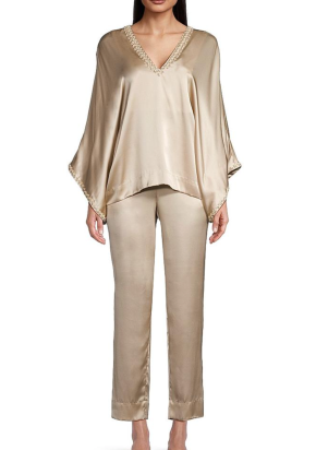 Natori Key Essentials Silk Two-Piece Pajama Set 7