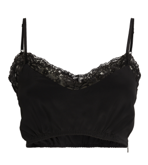 Simone Rocha Lace-Trim Cropped Top 2