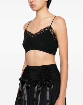 Simone Rocha Lace-Trim Cropped Top 3