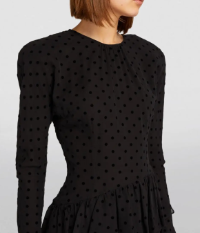 Alessandra Rich Silk Polka-Dot Mini Dress 4