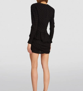 Alessandra Rich Silk Polka-Dot Mini Dress 4