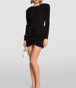 Alessandra Rich Silk Polka-Dot Mini Dress 2