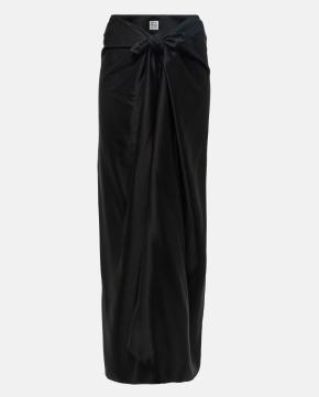 Toteme Knot-Detail Satin Maxi Skirt 3