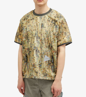 And Wander Printed Pertex Wind T-Shirt 4