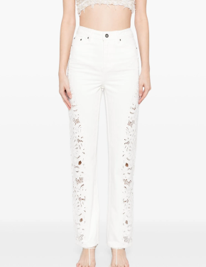 Self-Portrait Embroidered Jeans 2