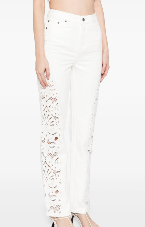 Self-Portrait Embroidered Jeans 5