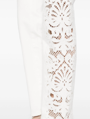 Self-Portrait Embroidered Jeans 4