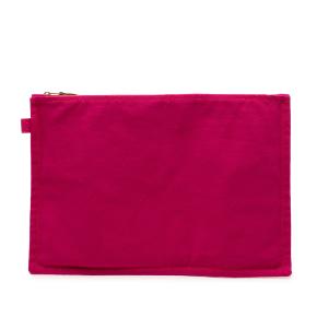 Hermes Red/Pink  Toile Bora Bora Pouch GM 2
