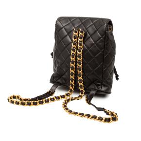 Chanel Black Medium Quilted Lambskin Duma Backpack 2