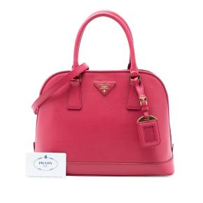 Prada Pink Medium Saffiano Lux Open Promenade Satchel 7