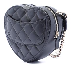 Chanel Black Mini Lambskin CC in Love Heart Crossbody 2