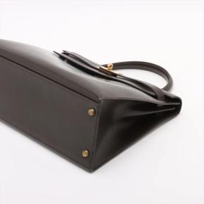 Hermes Chocolat Kelly 32 Sellier Dark Brown Box 4