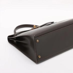 Hermes Chocolat Kelly 32 Sellier Dark Brown Box 5