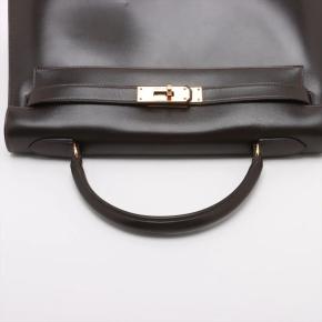 Hermes Chocolat Kelly 32 Sellier Dark Brown Box 6