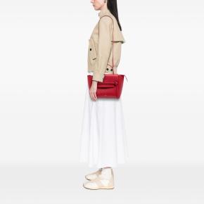 Celine Red Micro Grained Calfskin Belt Bag 7
