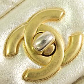 Chanel Gold Mini Rectangular Classic Metallic Lambskin Single Flap 7