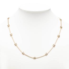 Chanel CC Gold Plated Station Chain Long Necklace 5