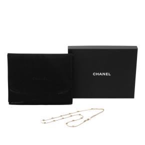 Chanel CC Gold Plated Station Chain Long Necklace 6