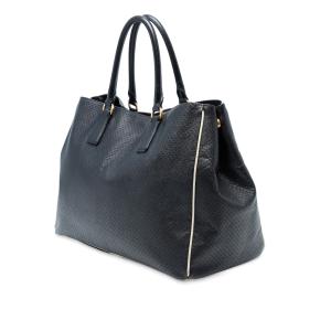 Prada Black Large Perforated Saffiano Lux Galleria Zip Tote 2