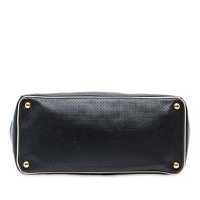 Prada Black Large Perforated Saffiano Lux Galleria Zip Tote 3