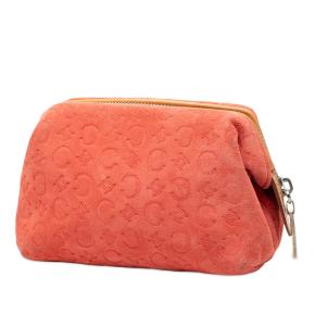 Celine Orange C Macadam Suede Pouch 2