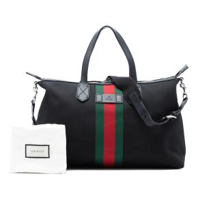Gucci Black Techno Canvas Web Travel Bag 8