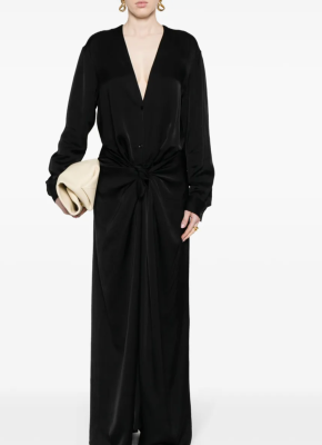 Toteme Knot-Detail Satin Dress 3