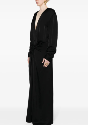 Toteme Knot-Detail Satin Dress 5