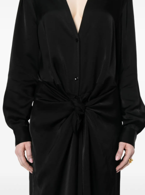 Toteme Knot-Detail Satin Dress 4