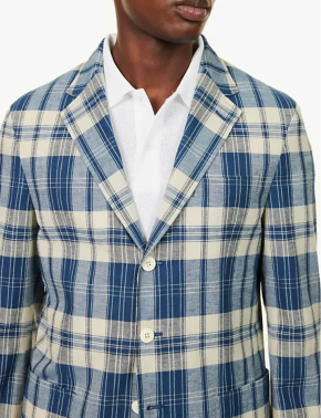 Ralph Lauren  Checked Single-Breasted Cotton Blazer 3