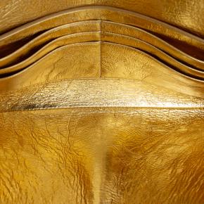 Bottega Veneta  Metallic Leather Intrecciato Andiamo Clutch 4