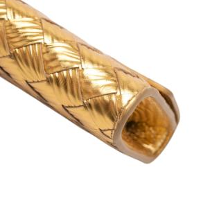 Bottega Veneta  Metallic Leather Intrecciato Andiamo Clutch 8