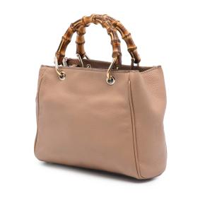 Gucci Camel Mini Calfskin Bamboo Shopper Satchel 2