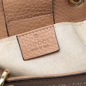 Gucci Camel Mini Calfskin Bamboo Shopper Satchel 5