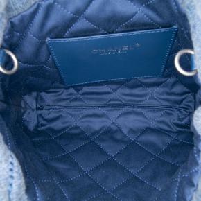 Chanel Blue Mini Denim Studded 22 Bag 4