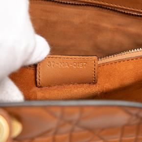 Dior Tan Large Ultra Matte Calfskin Cannage Embossed Lady Dior 6