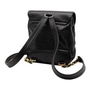 Chanel Black Caviar Triple CC Backpack 2