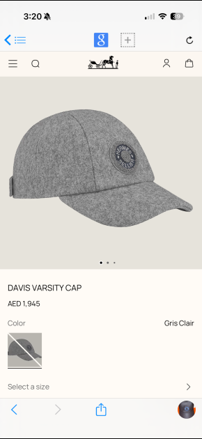 Hermes Marine Blue Davis Varsity Cap 10