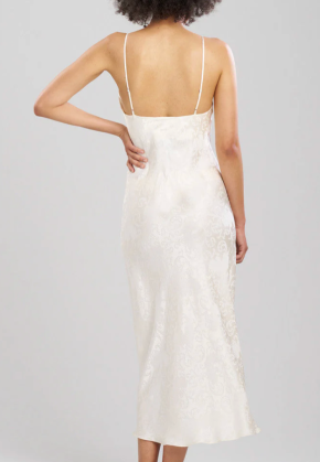 Natori Ines Jacquard Silk Slip Dress 3