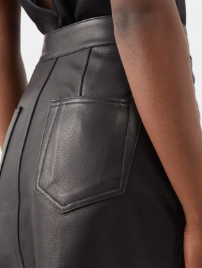 Rick Owens Lido Mid-Rise Leather Mini Skirt 4