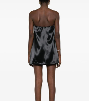 Louisa Ballou  Knot-Detailed Satin Minidress 3