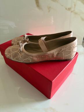 Valentino Embellished Satin Ballet Flats 3