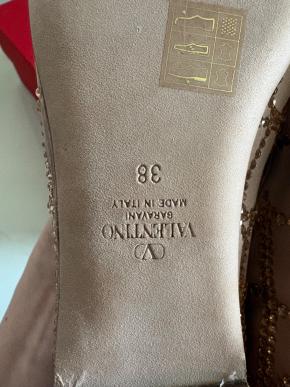 Valentino Embellished Satin Ballet Flats 6