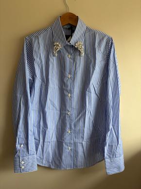 Prada Embellished Collar Striped Shirt 2