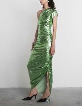 Sandra Mansour Grace Metallic One Midi Dress 2